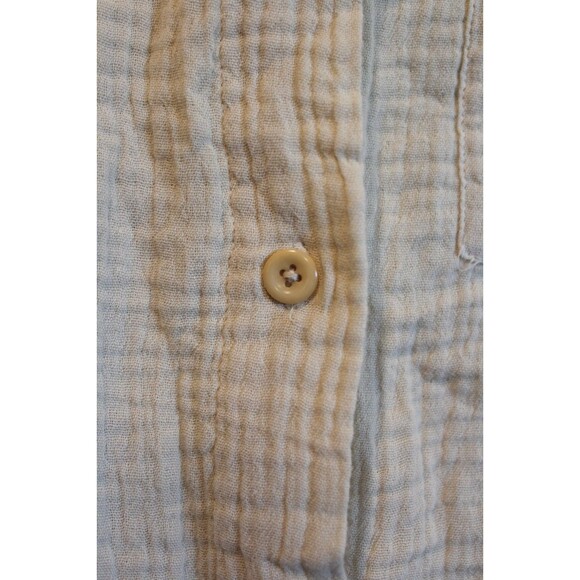 MATE The Label 100% Organic Cotton‎ Gauze Button Down Shirt NATURAL SZ S NWOT - Picture 9 of 11